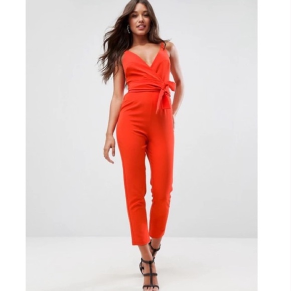 ASOS Pants - 🆕 ASOS Wrap Front Jumpsuit W/ Peg Leg & Self Belt